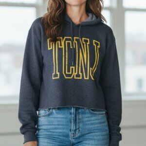 Blue 84 TCNJ Cropped Graphic Hoodie